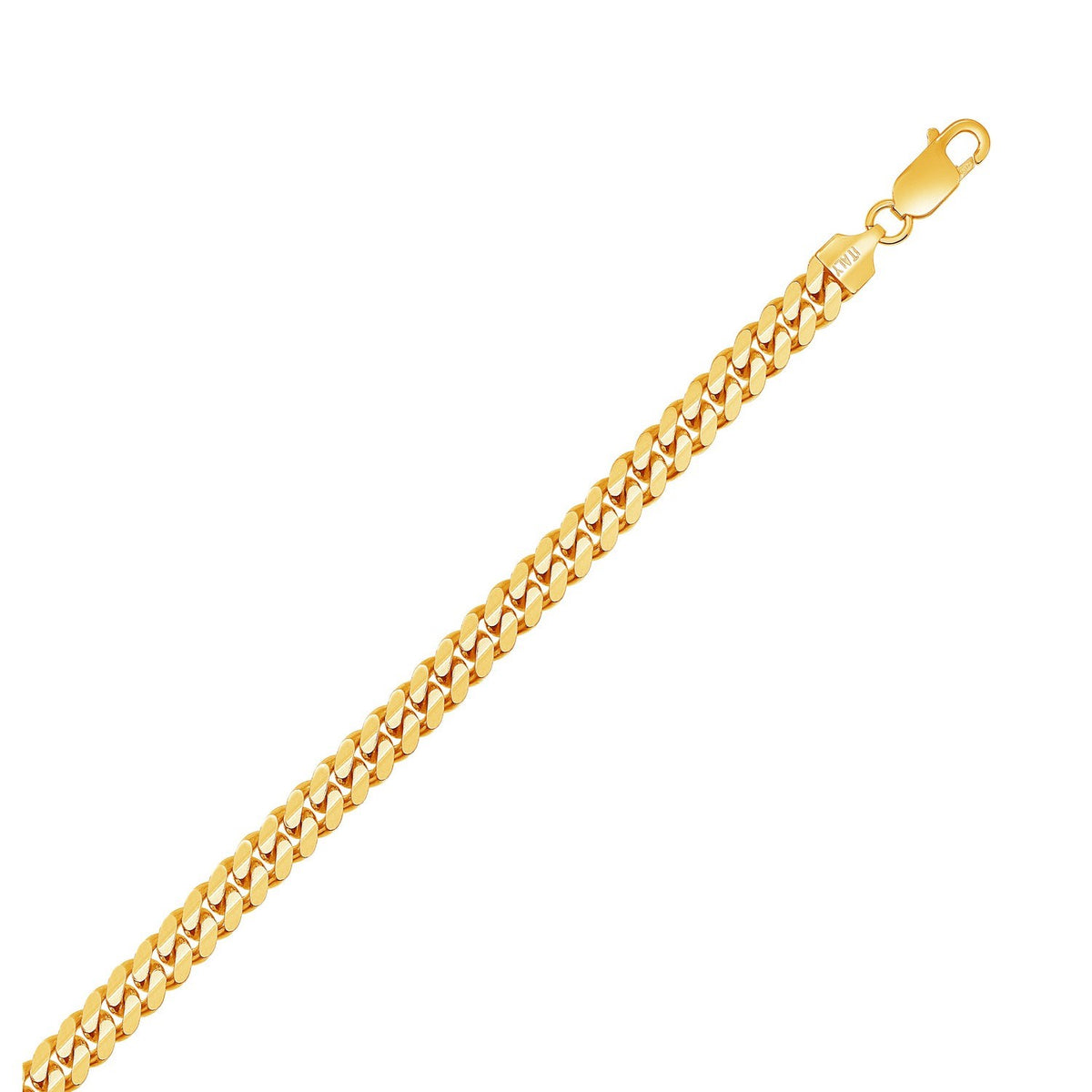 Sterling Silver Yellow Gold Plated Miami Cuban Chain