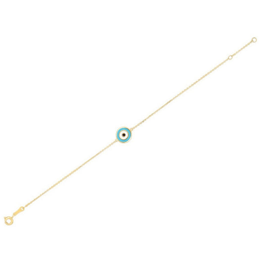 Œil Bleu Bracelet — 14K Yellow Gold, 1.00 mm CELESTIALUXEJEWELLERS Bracelets  CELESTIALUXEJEWELLERS