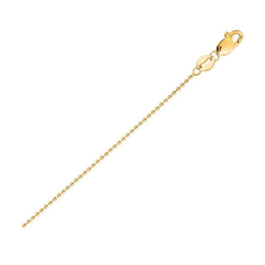 14k Yellow Gold Bead Chain