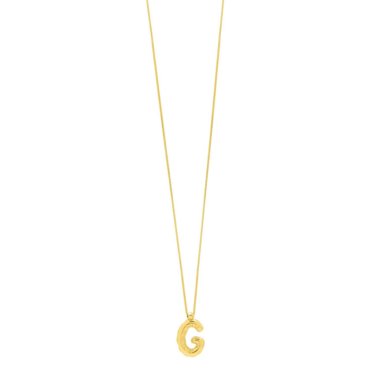 14K Yellow Gold Helium Initial G Pendant