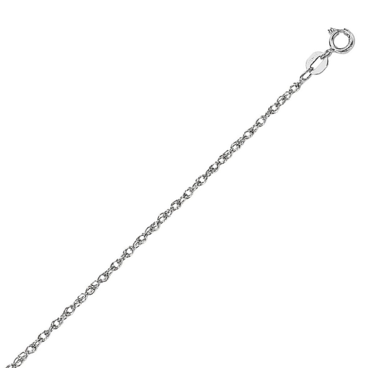 14k White Gold Machine Rope Chain