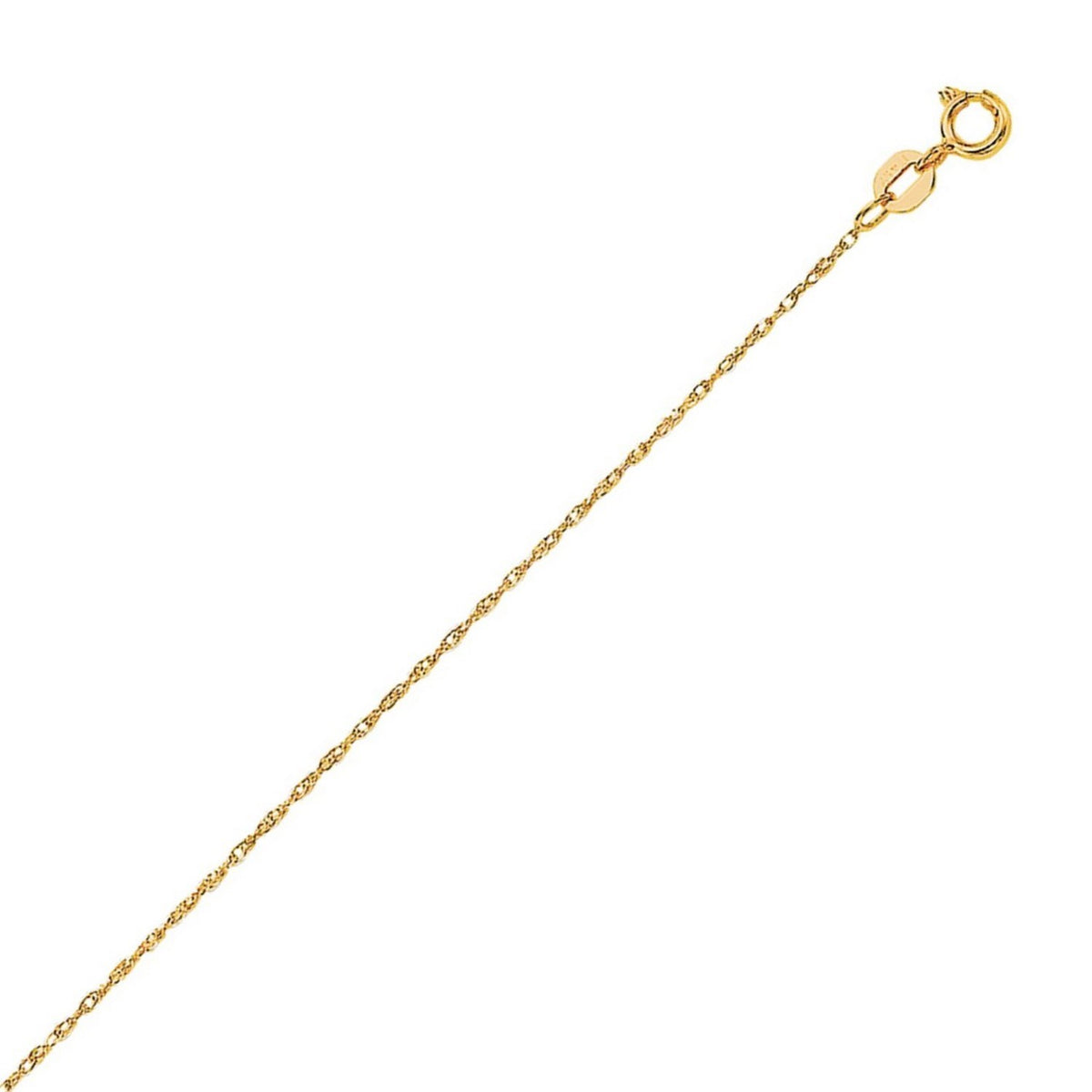14k Yellow Gold Machine Rope Chain