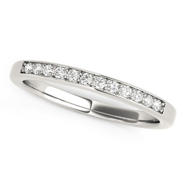 14k White Gold Diamond Wedding Band (1/8 cttw) RCJ Rings  CELESTIA LUXE JEWELLERS