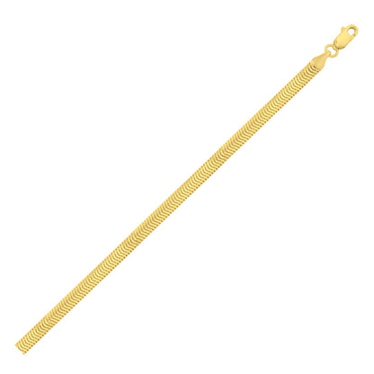 14K Yellow Gold Oval Snake Chain