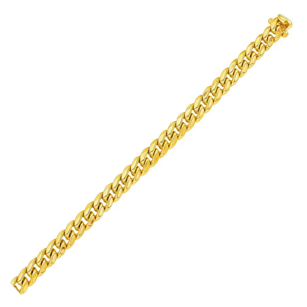 10k Yellow Gold Semi Solid Miami Cuban Bracelet