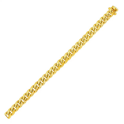10k Yellow Gold Semi Solid Miami Cuban Bracelet