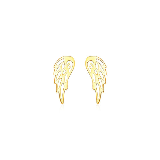 Aile Polie Studs — 14K Yellow Gold