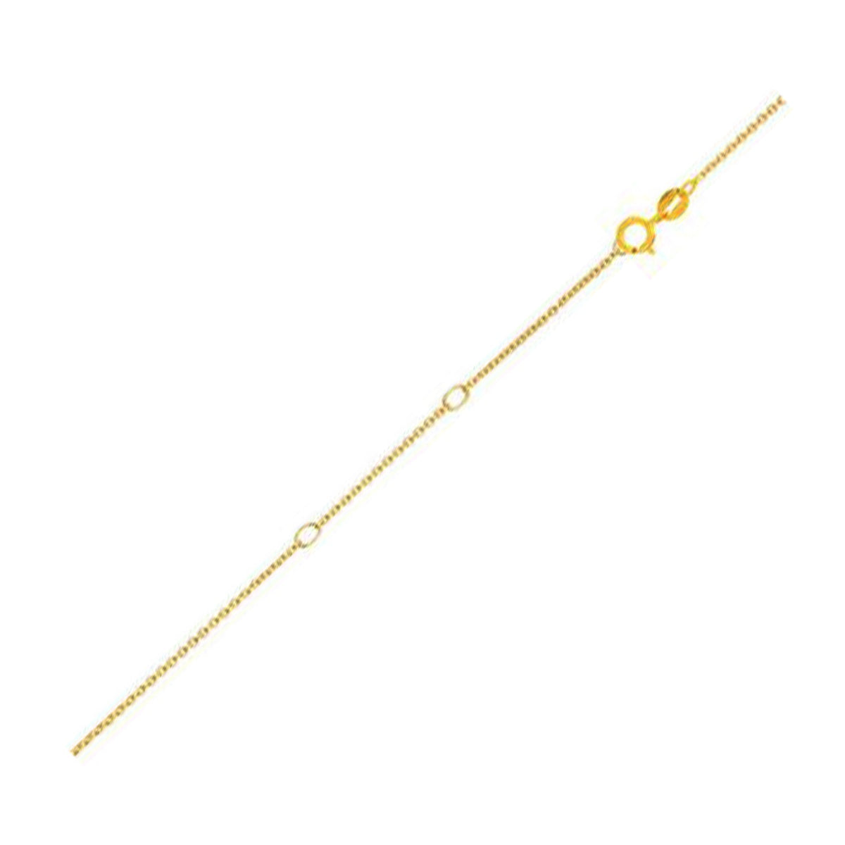 Double Extendable Diamond Cut Cable Chain in Yellow Gold