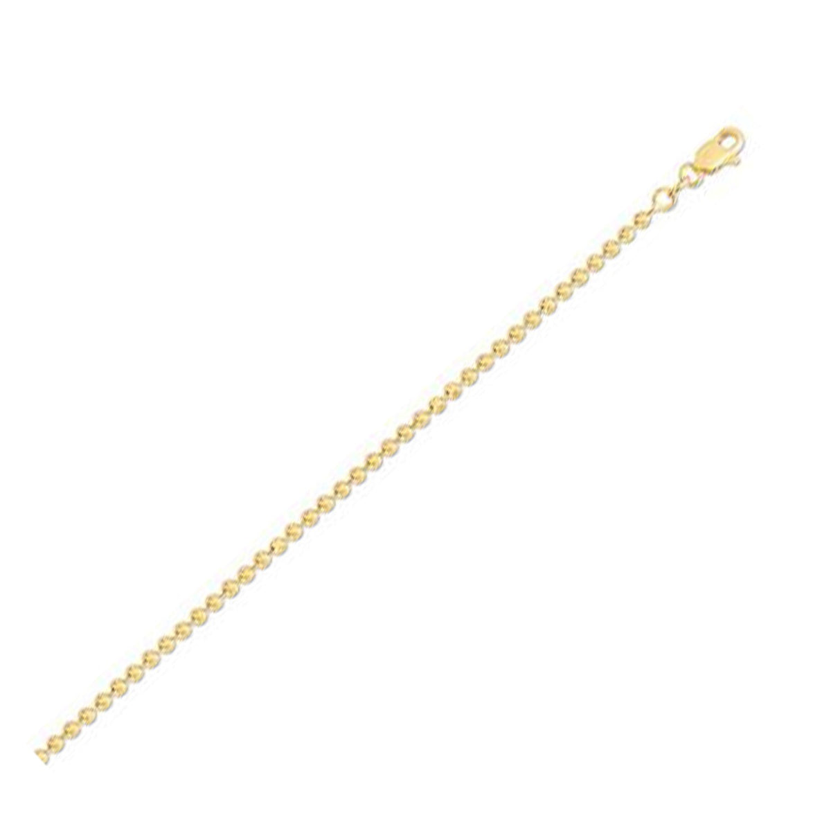 Moon Cut Bead Chain in 14k Yellow Gold
