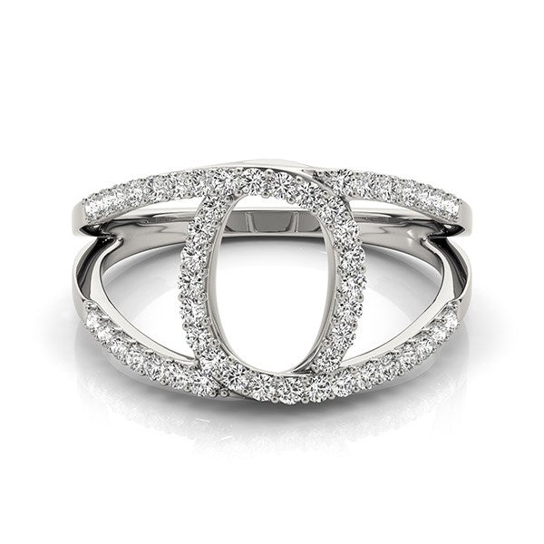 14k White Gold Diamond Loop Style Dual Band Ring (1/2 cttw) RCJ Rings  CELESTIA LUXE JEWELLERS