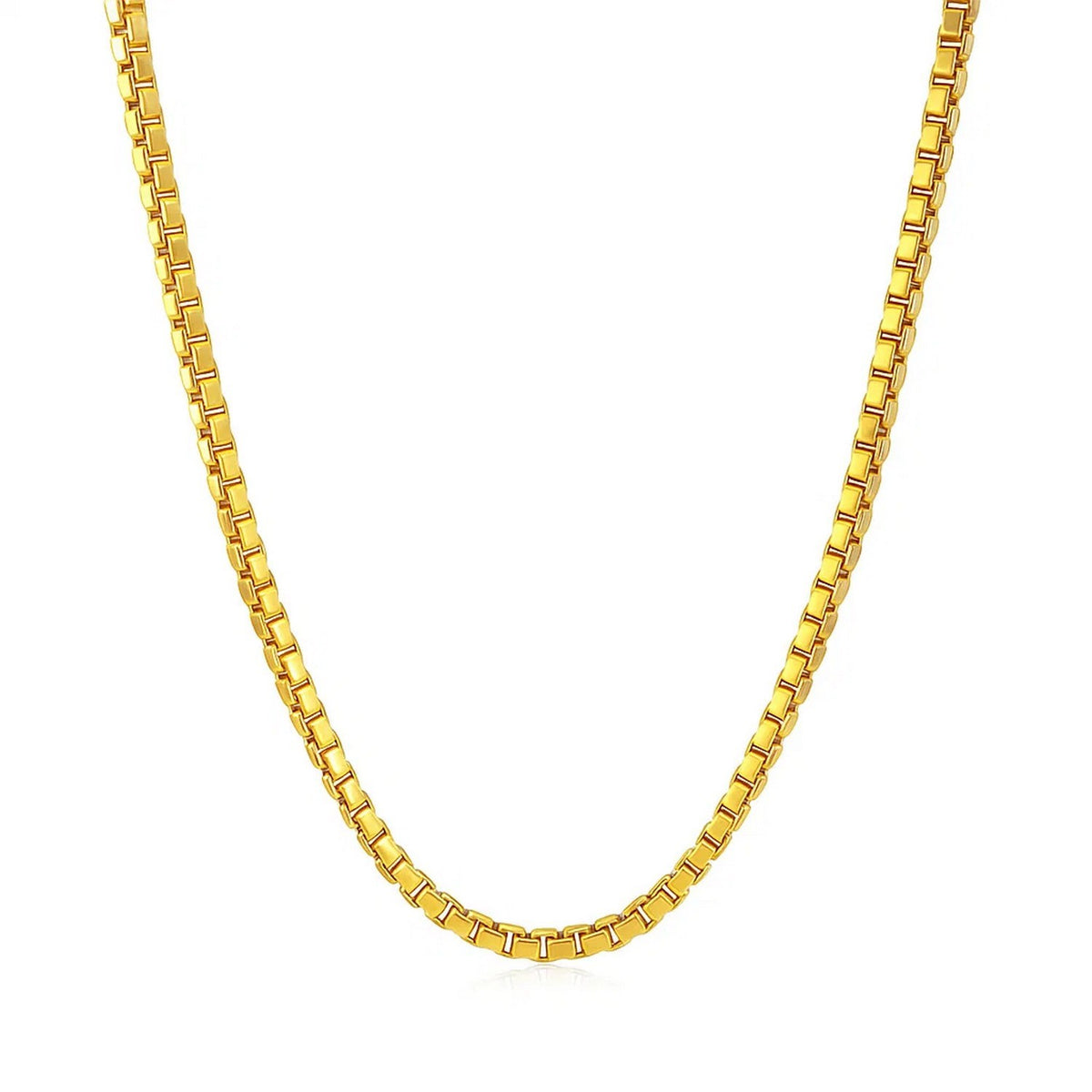 14k Yellow Gold Semi Solid Box Chain