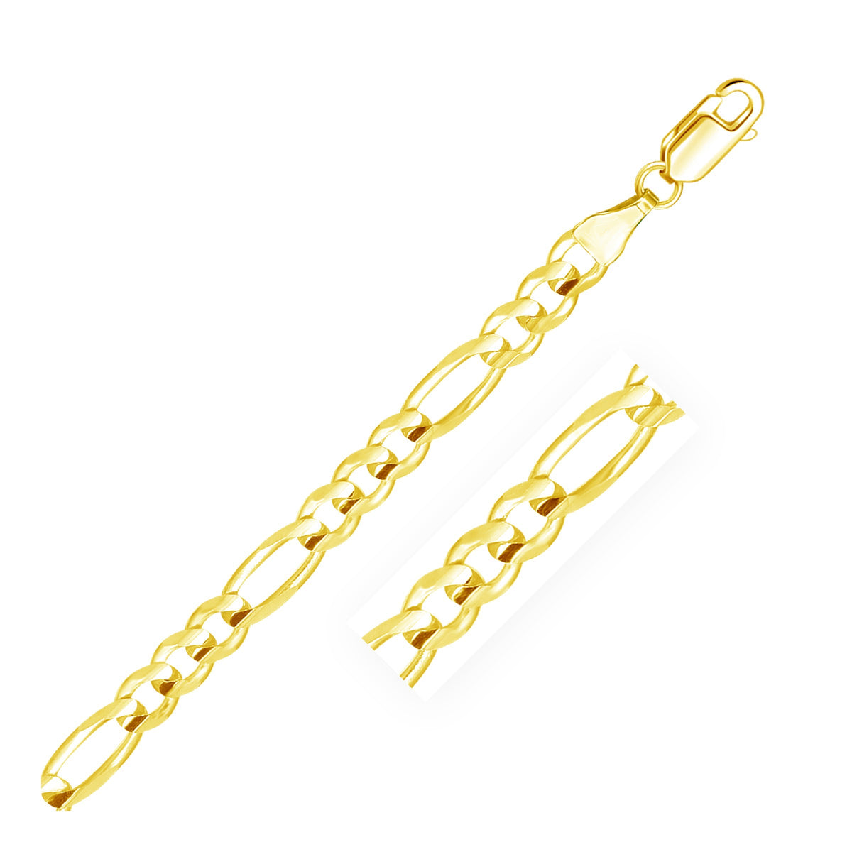 10k Yellow Gold Link Figaro Bracelet