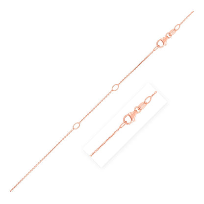 Double Extendable Cable Chain in 14k Rose Gold