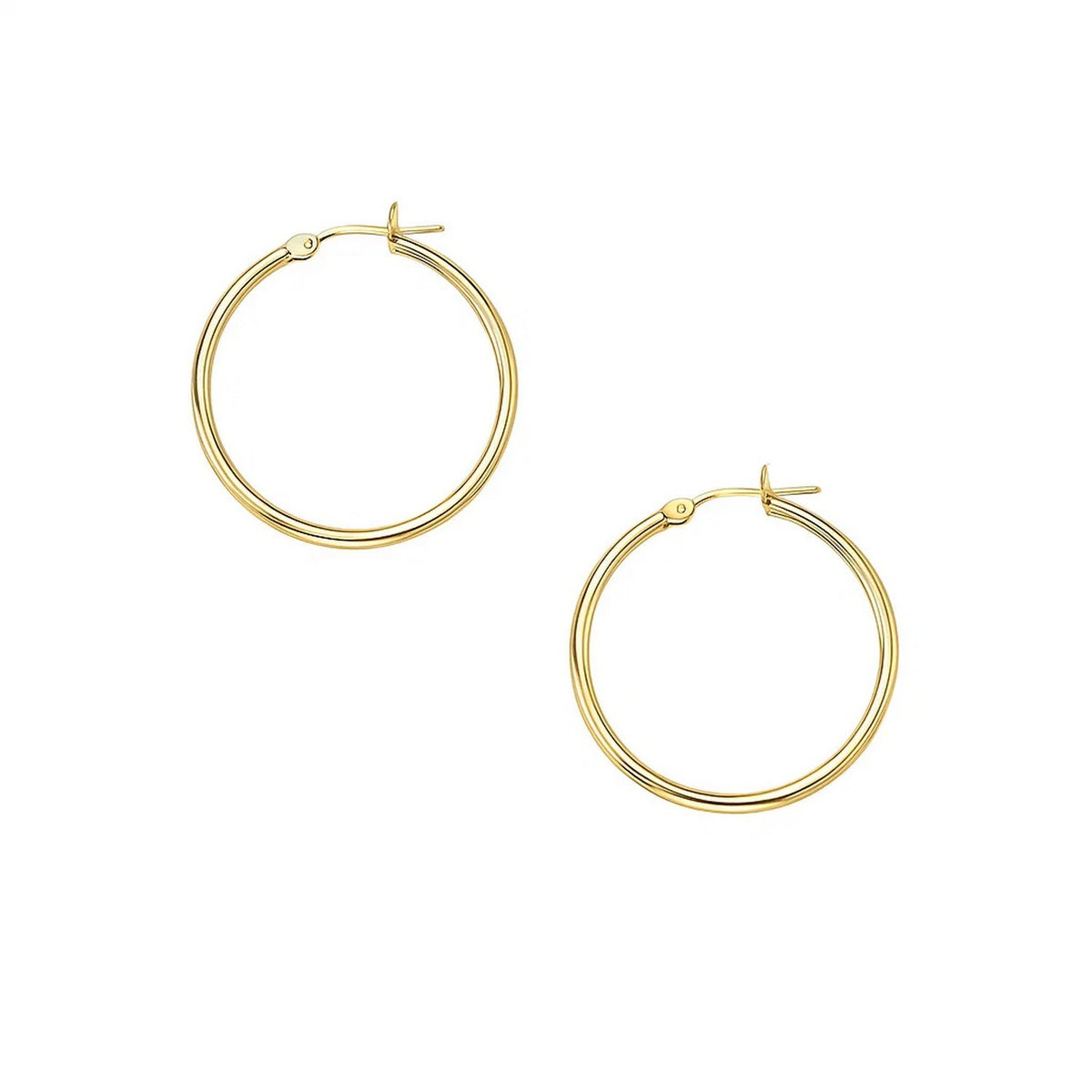 10k Yellow Gold Polished Hoop Earrings