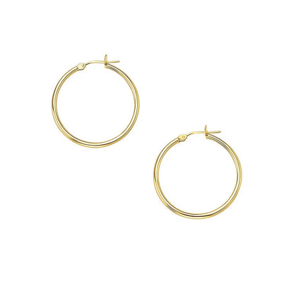 10k Yellow Gold Polished Hoop Earrings