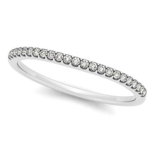 14k White Gold Scallop Setting Round Diamond Wedding Band (1/10 cttw) RCJ Rings  CELESTIA LUXE JEWELLERS