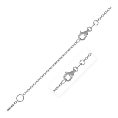 Extendable Cable Chain in 14k White Gold