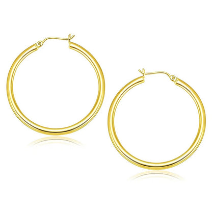 10k Yellow Gold Polished Hoop Earrings