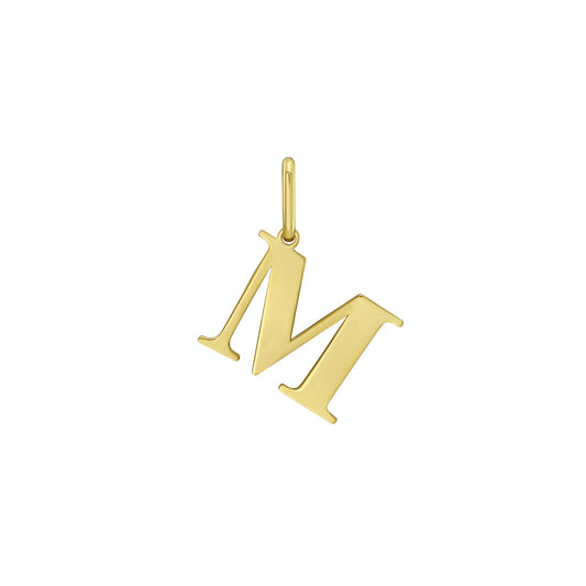 Initial M Charm — 14K Yellow Gold — CELESTIALUXEJEWELLERS