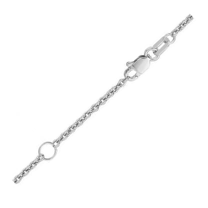 Extendable Cable Chain in 18k White Gold
