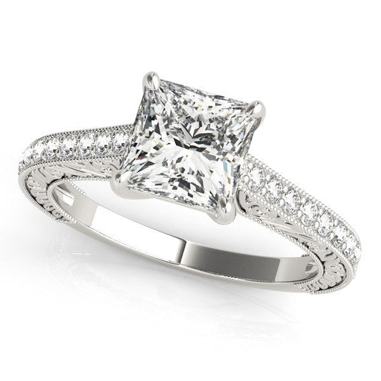 14k White Gold Princess Cut Diamond Engagement Ring (1 1/4 cttw) RCJ Rings  CELESTIA LUXE JEWELLERS
