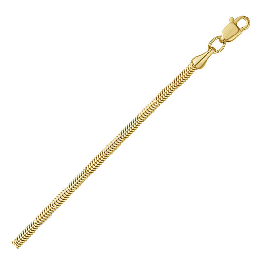 14K Yellow Gold Oval Snake Chain