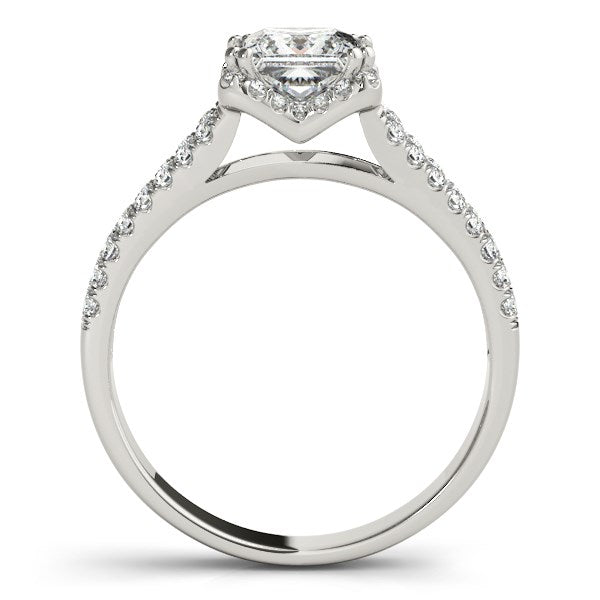 14k White Gold Princes Cut Halo Split Shank Diamond Engagement Ring (2 cttw) RCJ Rings  CELESTIA LUXE JEWELLERS