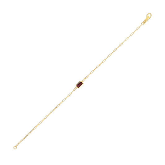 Grenat Papillon Paperclip Bracelet — 14K Yellow Gold, 1.50 mm