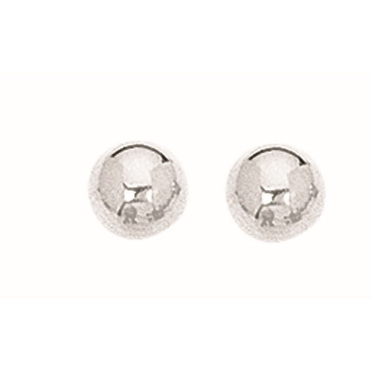 Sphère Argent Studs — Sterling Silver, 5–8 mm