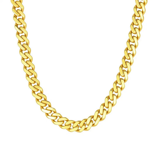 CELESTIALUXEJEWELLERS™ — Majesté Curb Necklace — 14K Yellow Gold, 22 in — detail 1