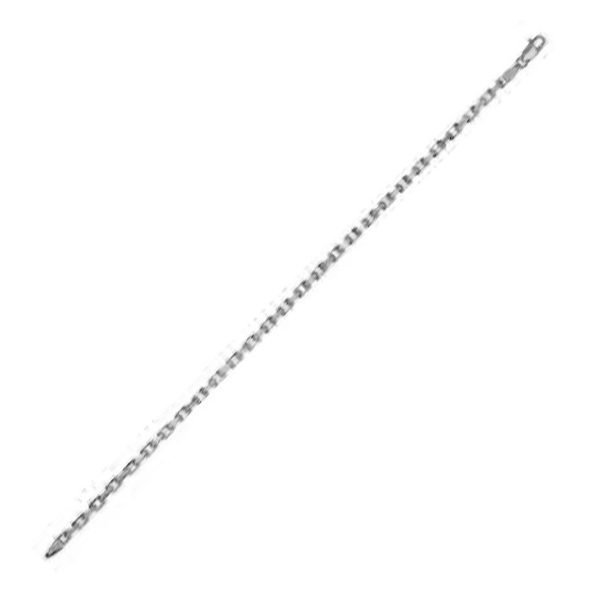 14k White Gold French Cable Chain Bracelet