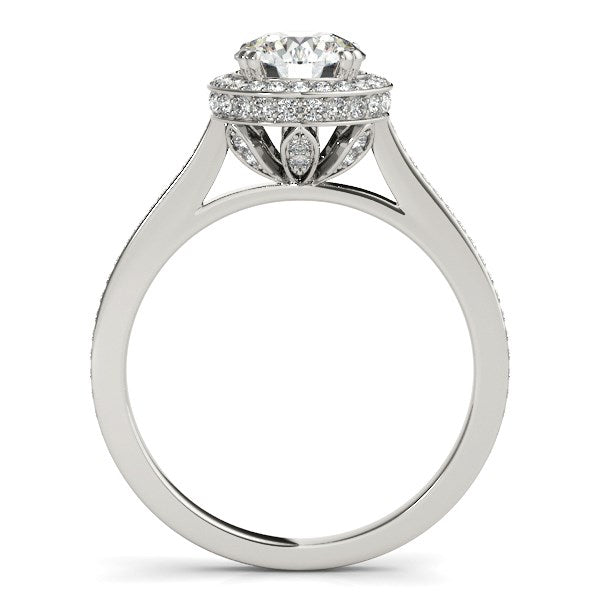 14k White Gold Classic Channel Slim Shank Diamond Engagement Ring (2 cttw) RCJ Rings  CELESTIA LUXE JEWELLERS