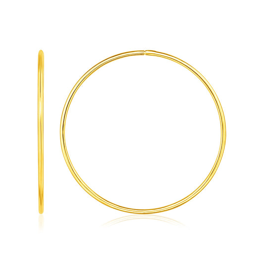 Infini Hoops — 14K Yellow Gold, 30–35 mm