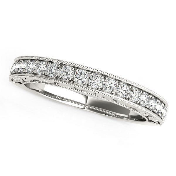 14k White Gold Antique Prong Set Diamond Wedding Ring (1/3 cttw) RCJ Rings  CELESTIA LUXE JEWELLERS