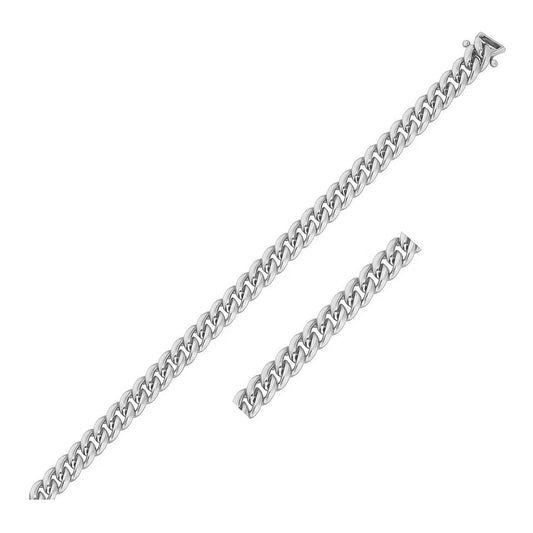 Cuban Blanc Souverain Chain — 14K White Gold, 5.00 mm