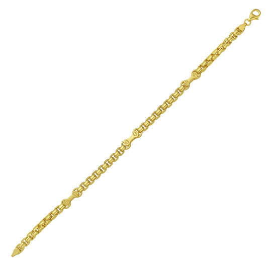 14K Yellow Gold Round Box Hardware Bracelet CELESTIALUXEJEWELLERS Bracelets  CELESTIALUXEJEWELLERS