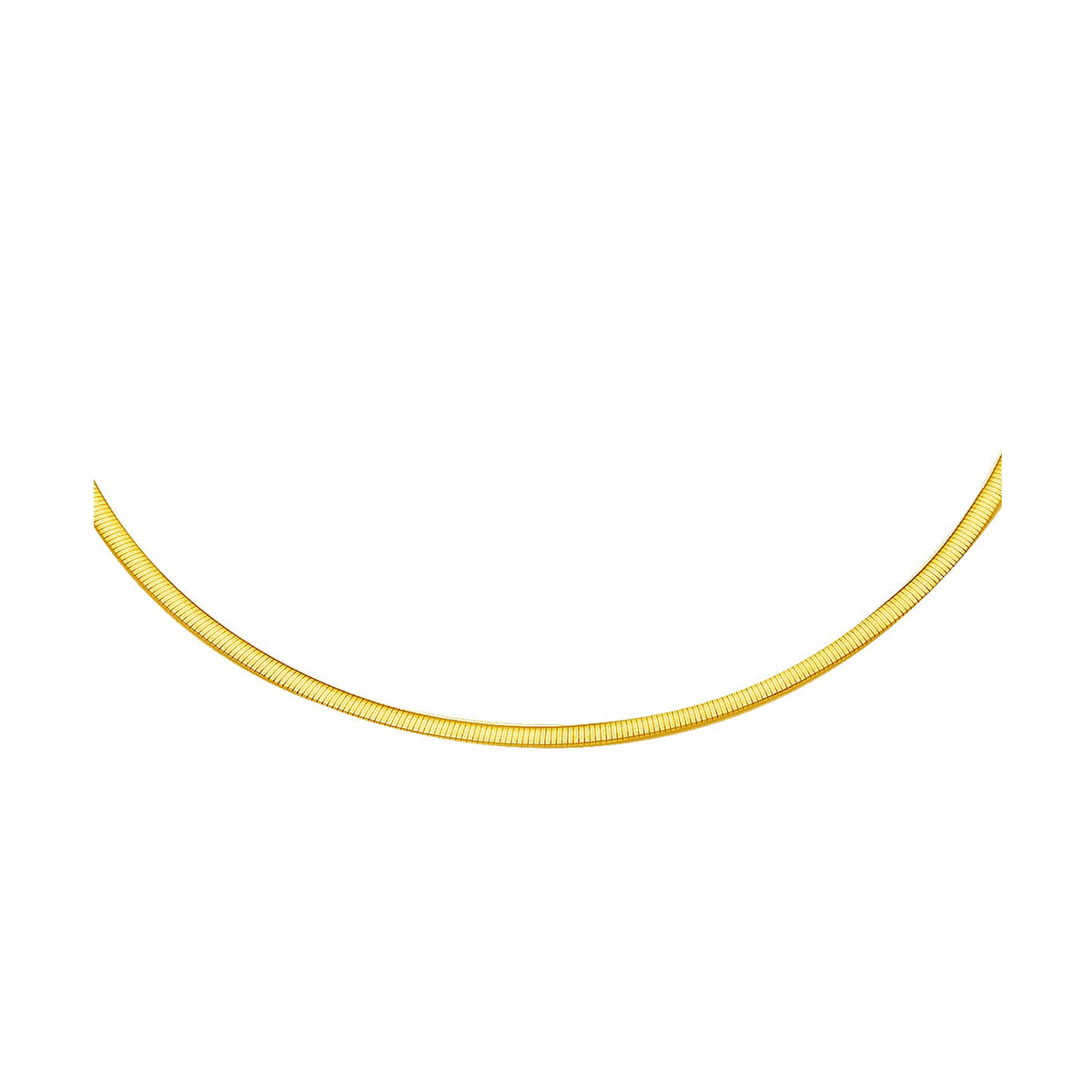 4.0mm 14k Two Tone Gold Reversible Omega Necklace