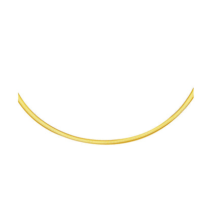 4.0mm 14k Two Tone Gold Reversible Omega Necklace