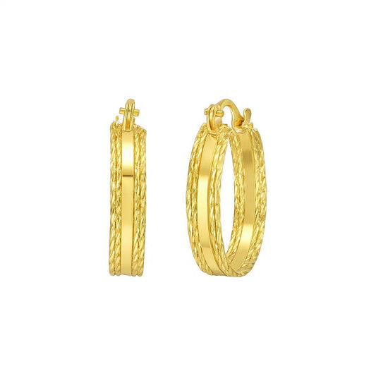 Éclat Spring Huggies — 14K Yellow Gold, 18 mm