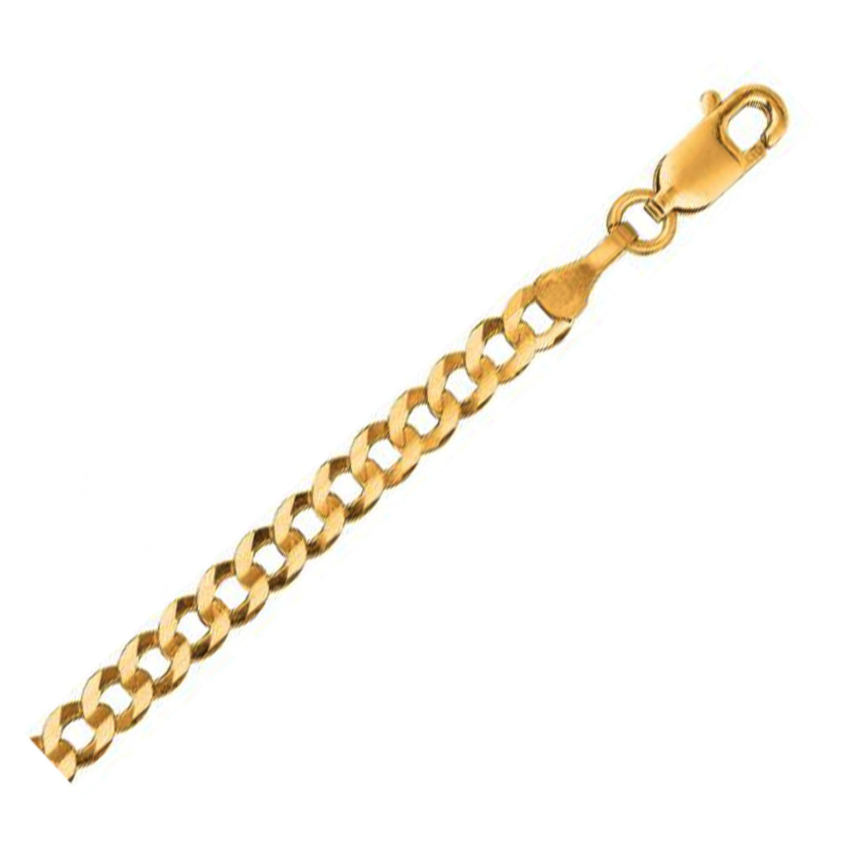 14k Yellow Gold Solid Curb Chain