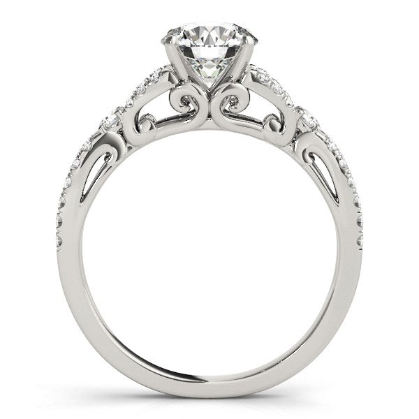 14k White Gold Diamond Engagement Ring with Multirow Split Shank (1 1/4 cttw) RCJ Rings  CELESTIA LUXE JEWELLERS