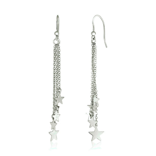 Étoiles Filantes Tassel Earrings — Sterling Silver, 38 mm
