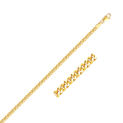 2.0mm 14k Yellow Gold Gourmette Chain