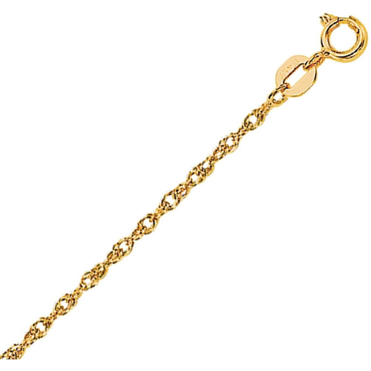 14k Yellow Gold Machine Rope Chain