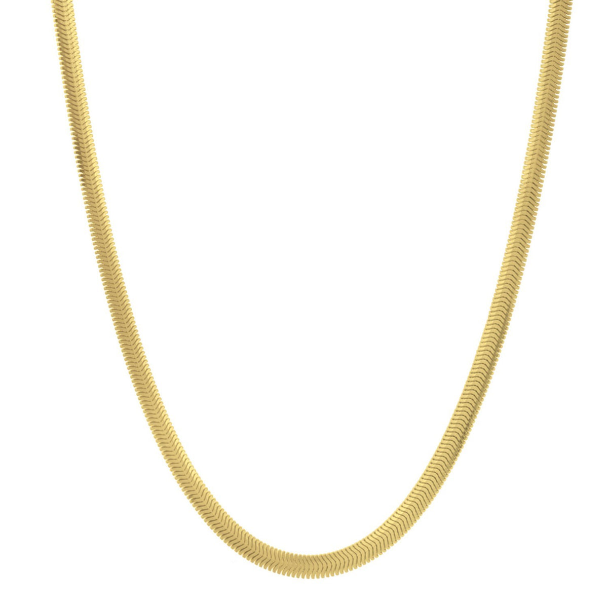 Sterling Silver Yellow Gold Plated Oval Snake Chain