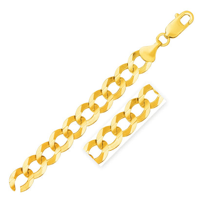 14k Yellow Gold Solid Curb Bracelet