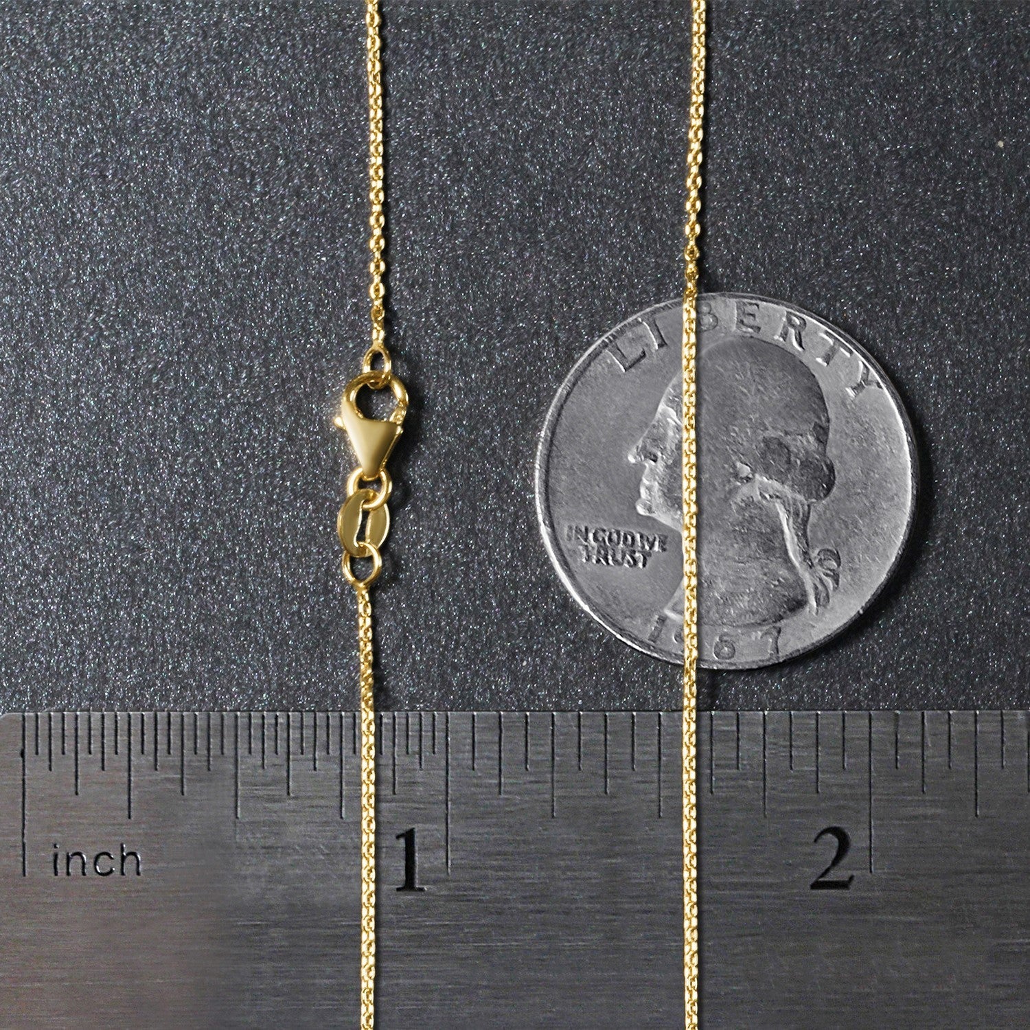 18k Yellow Gold Round Cable Link Chain (0.97 mm) RCJ Chains  CELESTIA LUXE JEWELLERS