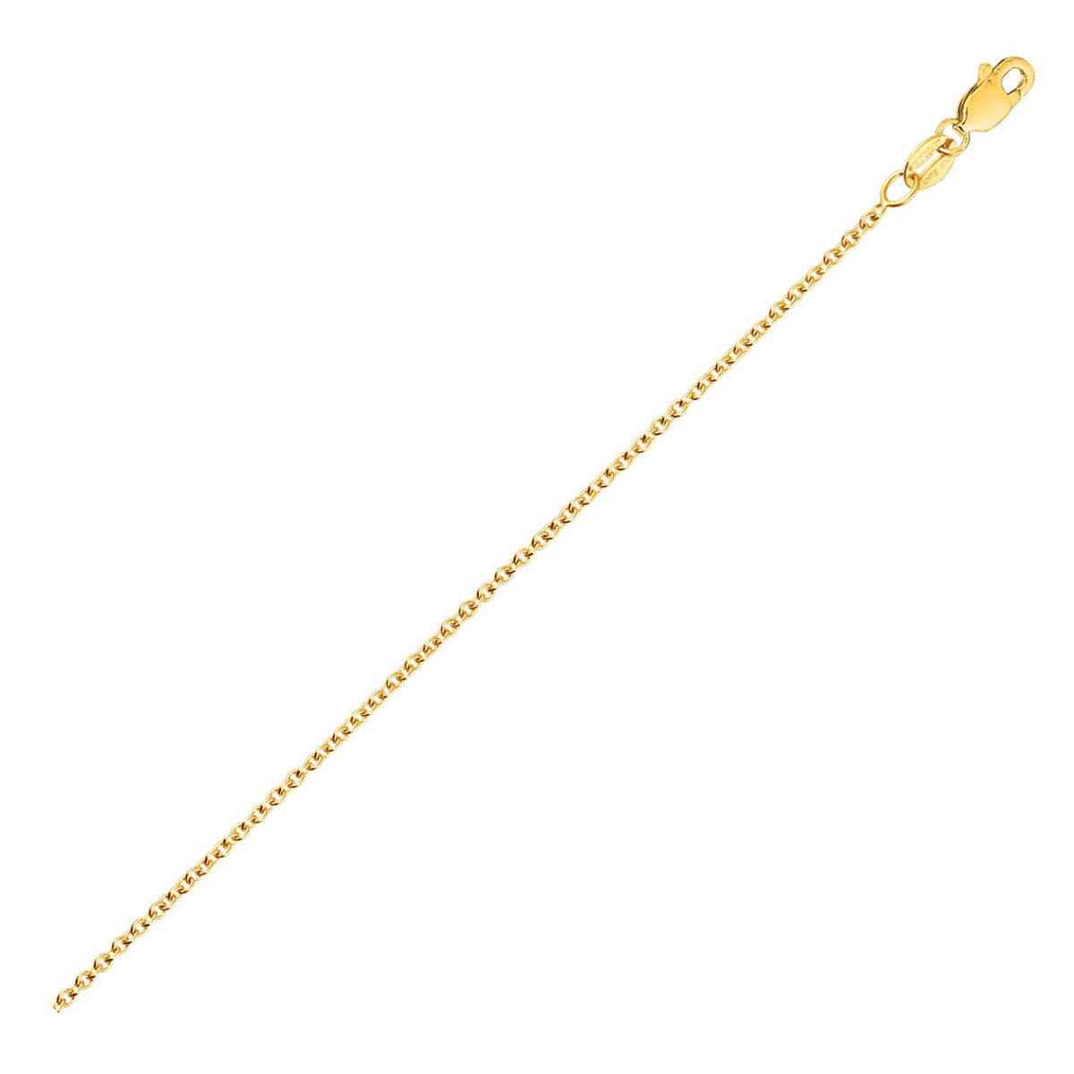 14k Yellow Gold Round Cable Link Chain