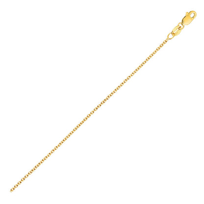 14k Yellow Gold Round Cable Link Chain