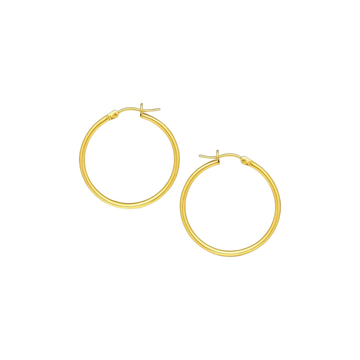 10k Yellow Gold Polished Hoop Earrings